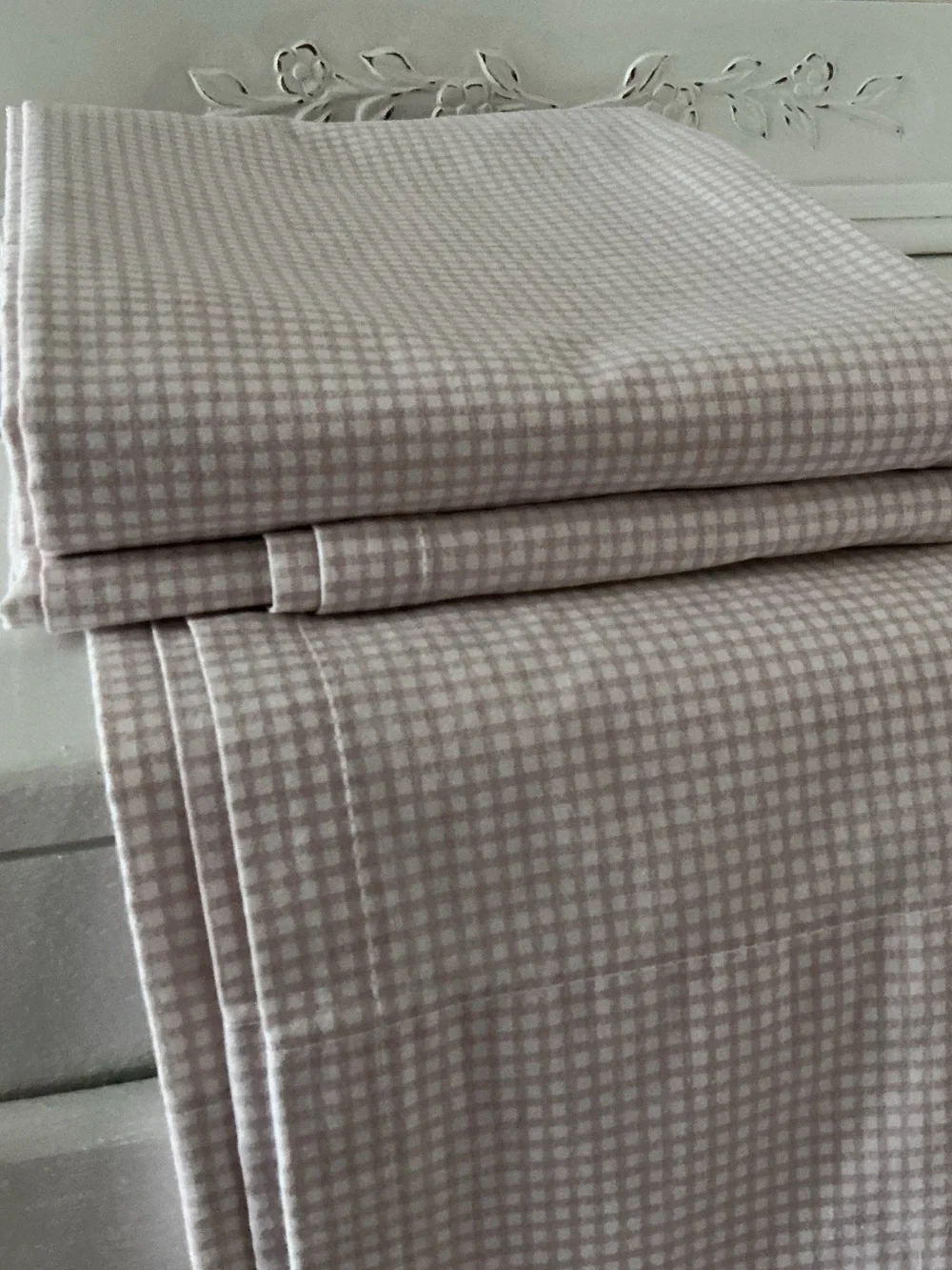 Vintage Wamsutta Gingham Bedsheet